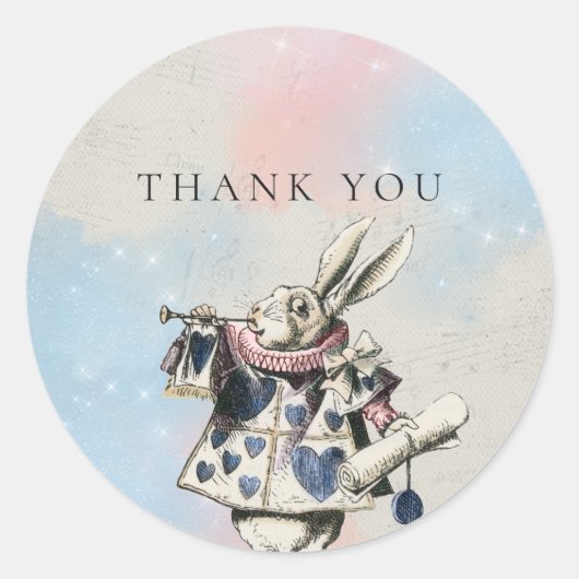  Alice in Wonderland Hartelijk dank Ronde Sticker (Voorkant)