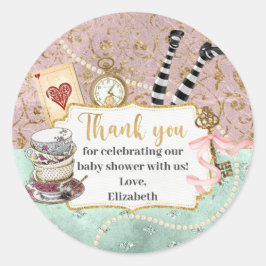 Alice in Wonderland Hartelijk dank Ronde Sticker