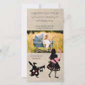 Alice in Wonderland - Hartelijk dank voor uw Baby- Bedankkaart (Voorkant)