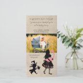 Alice in Wonderland - Hartelijk dank voor uw Baby- Bedankkaart (Staand voorkant)