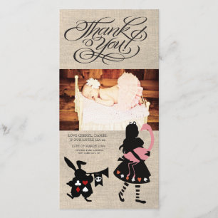 Alice in Wonderland - Hartelijk dank voor uw Baby- Bedankkaart