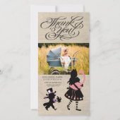 Alice in Wonderland - Hartelijk dank voor uw Baby- Bedankkaart (Voorkant)