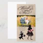 Alice in Wonderland - Hartelijk dank voor uw Baby- Bedankkaart (Voorkant / Achterkant)