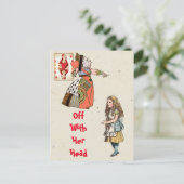 Alice in Wonderland - Hartenkoningin Briefkaart (Staand voorkant)