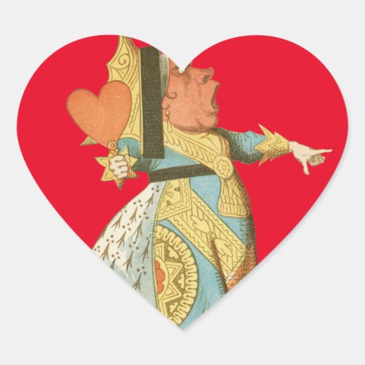 Alice in Wonderland - Hartenkoningin Hart Sticker (Voorkant)