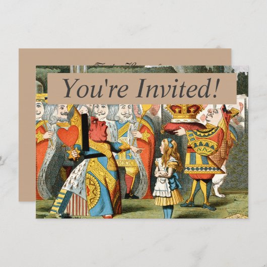 Alice in Wonderland Hartenkoningin Kaart (Voorkant / Achterkant)