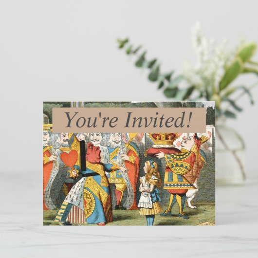 Alice in Wonderland Hartenkoningin Kaart (Staand voorkant)