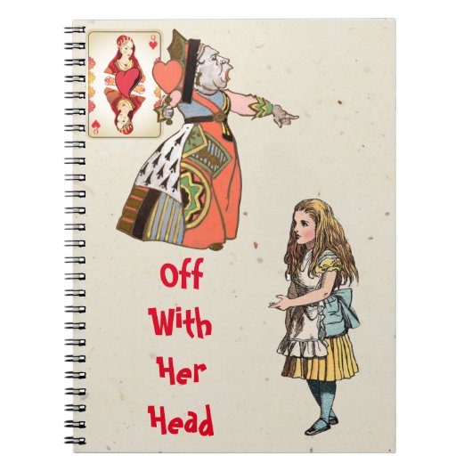 Alice in Wonderland - Hartenkoningin Notitieboek (Voorkant)