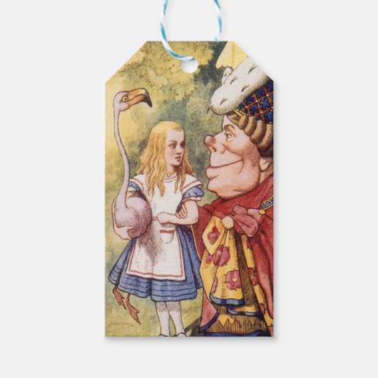 Alice in Wonderland, Hartenkoningin, Ooievaar Cadeaulabel (Voorkant)