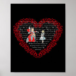 Alice In Wonderland Hartenkoningin Valentijnskaart Poster