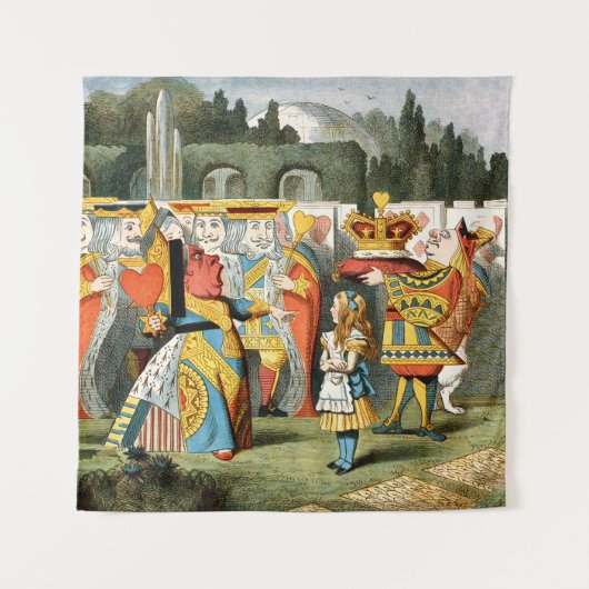 Alice in Wonderland Hartenkoningin Wandkleed (Voorkant)