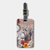 Alice in Wonderland Hatter en Rabbit Bagagelabel (Voorkant verticaal)