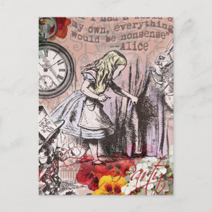 Alice in Wonderland Hatter en Rabbit Briefkaart