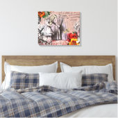 Alice in Wonderland Hatter en Rabbit Canvas Afdruk (Insitu (Slaapkamer))