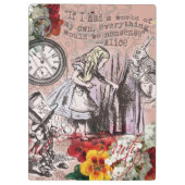 Alice in Wonderland Hatter en Rabbit Klembord (Achterkant)