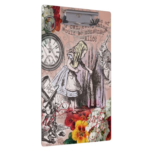 Alice in Wonderland Hatter en Rabbit Klembord (Rechts)