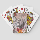 Alice in Wonderland Hatter en Rabbit Pokerkaarten (Achterkant)