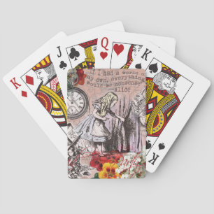 Alice in Wonderland Hatter en Rabbit Pokerkaarten