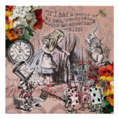 Alice in Wonderland Hatter en Rabbit Poster (Voorkant)