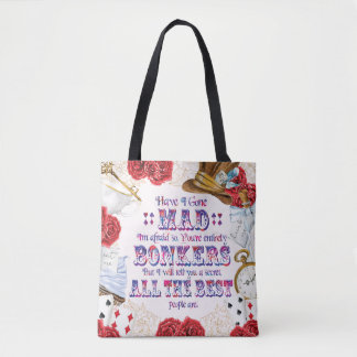 Alice in Wonderland - heb ik Mad gewonnen? Tote Bag