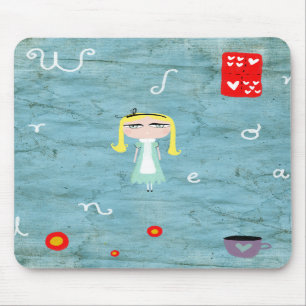 Alice in Wonderland heeft last van theebeker mouse Muismat