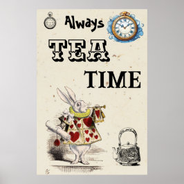 Alice in Wonderland - Herald - Tea Time Poster