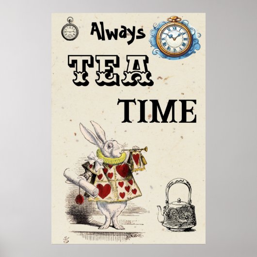 Alice in Wonderland - Herald - Tea Time Poster (Voorkant)