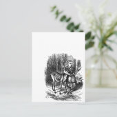  Alice in Wonderland - herten die bambi-printen Briefkaart (Staand voorkant)
