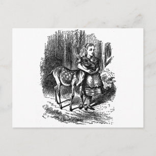  Alice in Wonderland - herten die bambi-printen Briefkaart