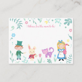 Alice in Wonderland, het baby shower Advieskaart
