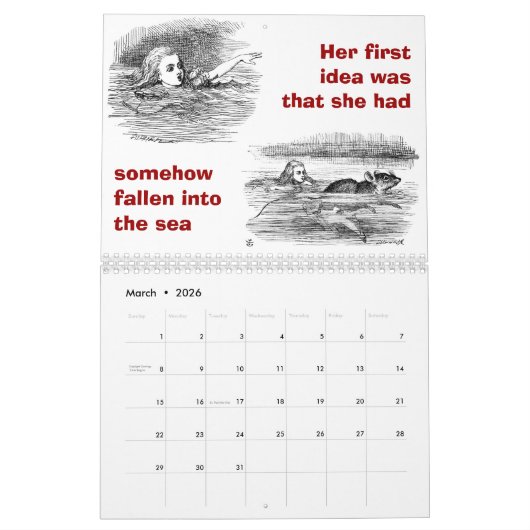 Alice in Wonderland, het Jaar in Afbeeldingen Kalender (Mar 2026)