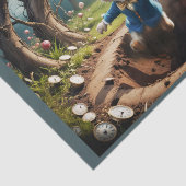 Alice in Wonderland: Het konijn springt eruit! Tissuepapier (Detail)