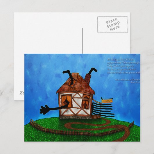 Alice in Wonderland - Het konijnenhuis Briefkaart (Voorkant / Achterkant)