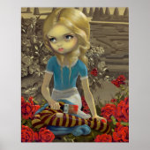 Alice in Wonderland Het schilderen van de rode Roz Poster (Voorkant)