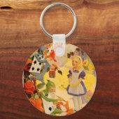 Alice in Wonderland: Het schilderen van de Rozen R Sleutelhanger (Voorkant)