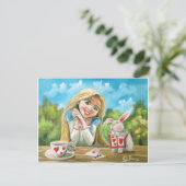 Alice in wonderland, het witte konijn Gordon Bruce Briefkaart (Staand voorkant)