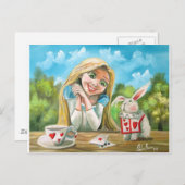 Alice in wonderland, het witte konijn Gordon Bruce Briefkaart (Voorkant / Achterkant)