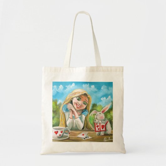 Alice in wonderland, het witte konijn Gordon Bruce Tote Bag (Voorkant)