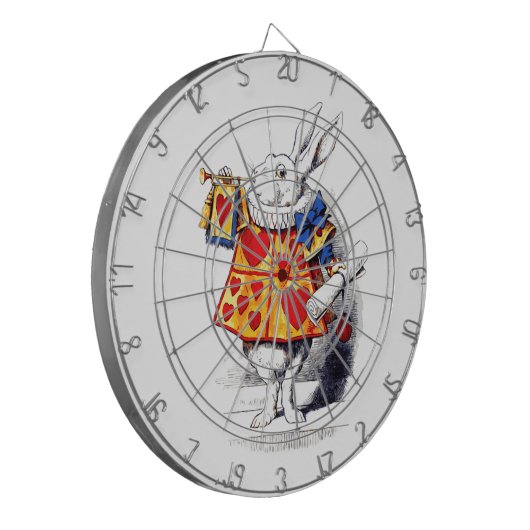 Alice in Wonderland Het witte konijn van Tenniel Dartbord (Voorkant Links)