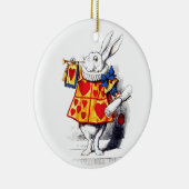 Alice in Wonderland Het witte konijn van Tenniel Keramisch Ornament (Rechts)