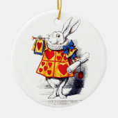 Alice in Wonderland Het witte konijn van Tenniel Keramisch Ornament (Voorkant)