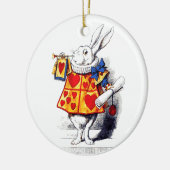Alice in Wonderland Het witte konijn van Tenniel Keramisch Ornament (Links)