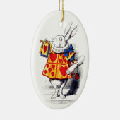 Alice in Wonderland Het witte konijn van Tenniel Keramisch Ornament (Rechts)