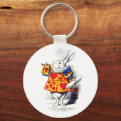 Alice in Wonderland Het witte konijn van Tenniel Sleutelhanger (Voorkant)