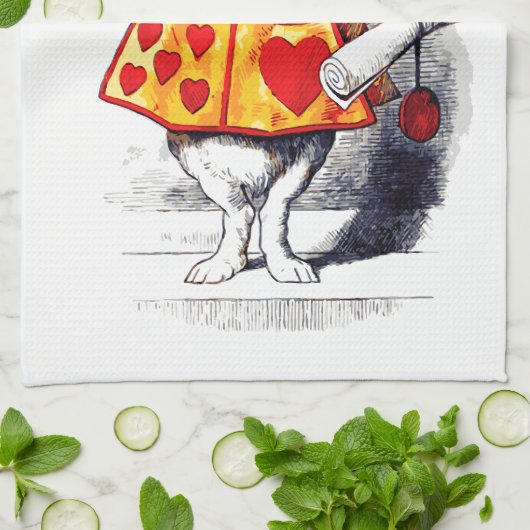 Alice in Wonderland Het witte konijn van Tenniel Theedoek (Gevouwen)