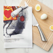 Alice in Wonderland Het witte konijn van Tenniel Theedoek (Quarter Fold)