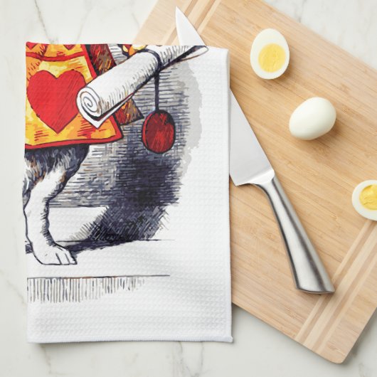 Alice in Wonderland Het witte konijn van Tenniel Theedoek (Quarter Fold)