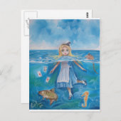 Alice in Wonderland het zwembad van tranen van G B Briefkaart (Voorkant / Achterkant)