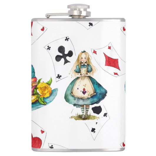 Alice in Wonderland Heupfles (Voorkant)