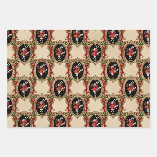 Alice in Wonderland Holiday Wrapping Paper Sheets (Voorkant)